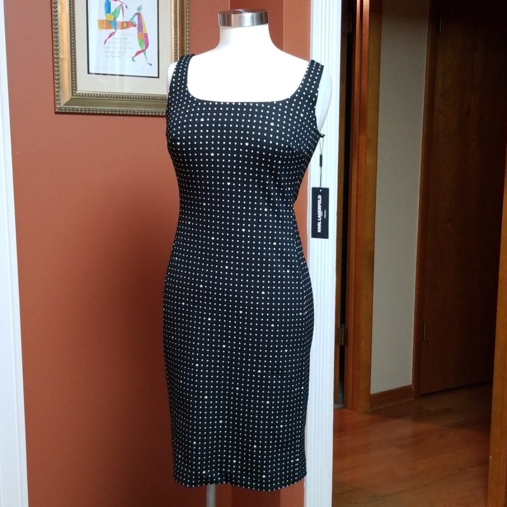 Karl Lagerfeld polka dot "heart" dress